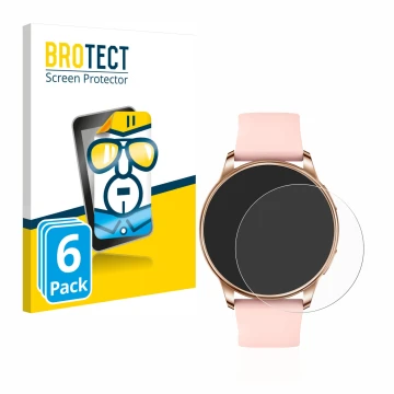 Parte frontal de un envase de producto con el logotipo de la marca BROTECT. Al lado se muestra el dispositivo Levowatch F2 con