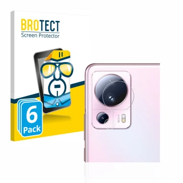 Parte frontal de un envase de producto con el logotipo de la marca BROTECT. Al lado se muestra el dispositivo Xiaomi 13 Lite (