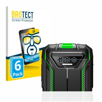 Parte frontal de un envase de producto con el logotipo de la marca BROTECT. Al lado se muestra el dispositivo Doogee S41 Pro (