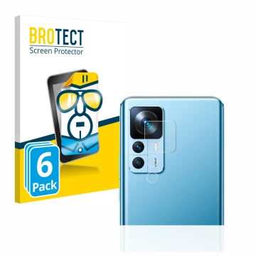 Parte frontal de un envase de producto con el logotipo de la marca BROTECT. Al lado se muestra el dispositivo Xiaomi 12T (SÓLO