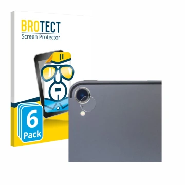 Parte frontal de un envase de producto con el logotipo de la marca BROTECT. Al lado se muestra el dispositivo Apple iPad Pro 1