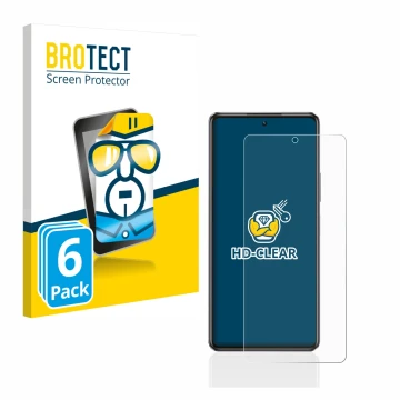 Parte frontal de un envase de producto con el logotipo de la marca BROTECT. Al lado se muestra el dispositivo Infinix Note 30 