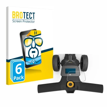 Parte frontal de un envase de producto con el logotipo de la marca BROTECT. Al lado se muestra el dispositivo PowaKaddy FX3 co