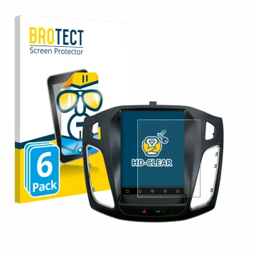 Parte frontal de un envase de producto con el logotipo de la marca BROTECT. Al lado se muestra el dispositivo Isudar Ford/Focu