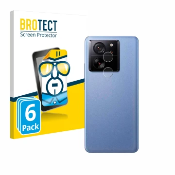 Parte frontal de un envase de producto con el logotipo de la marca BROTECT. Al lado se muestra el dispositivo Xiaomi 13T (SÓLO