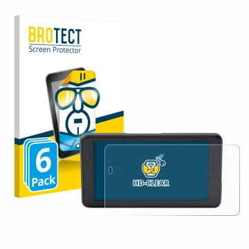 Parte frontal de un envase de producto con el logotipo de la marca BROTECT. Al lado se muestra el dispositivo BMW ConnectedRid