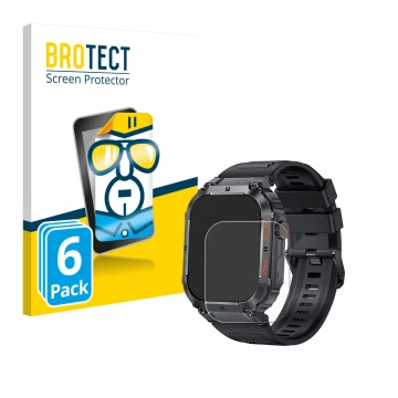 Parte frontal de un envase de producto con el logotipo de la marca BROTECT. Al lado se muestra el dispositivo GaWear K57PRO 1.