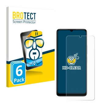 Parte frontal de un envase de producto con el logotipo de la marca BROTECT. Al lado se muestra el dispositivo TCL 40 SE con su