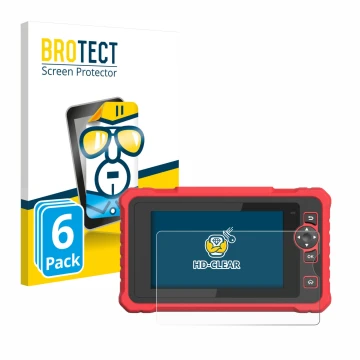 Parte frontal de un envase de producto con el logotipo de la marca BROTECT. Al lado se muestra el dispositivo Launch CRP 359 c