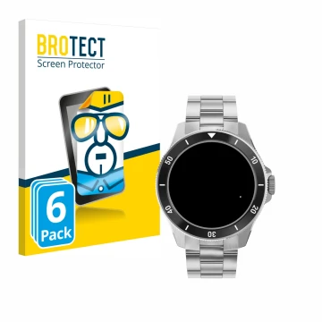 Parte frontal de un envase de producto con el logotipo de la marca BROTECT. Al lado se muestra el dispositivo Withings ScanWat