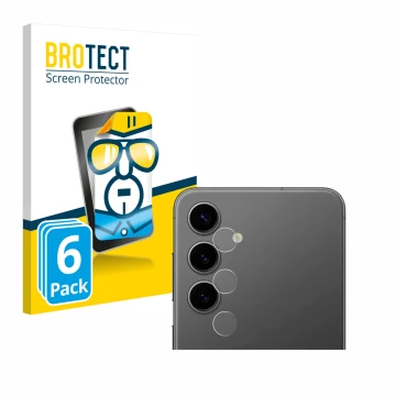 Parte frontal de un envase de producto con el logotipo de la marca BROTECT. Al lado se muestra el dispositivo Samsung Galaxy S