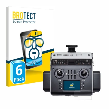 Parte frontal de un envase de producto con el logotipo de la marca BROTECT. Al lado se muestra el dispositivo Graupner MC-32ex