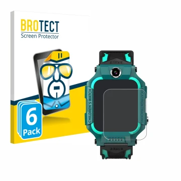 Parte frontal de un envase de producto con el logotipo de la marca BROTECT. Al lado se muestra el dispositivo Retoo Smartwatch