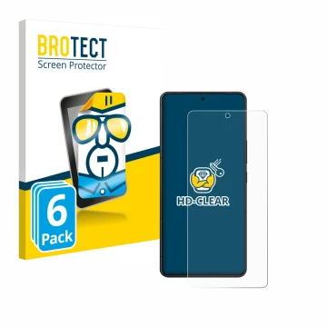 Parte frontal de un envase de producto con el logotipo de la marca BROTECT. Al lado se muestra el dispositivo ASUS ZenFone 11 