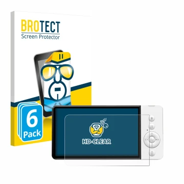 Parte frontal de un envase de producto con el logotipo de la marca BROTECT. Al lado se muestra el dispositivo GHB ABM720 con s