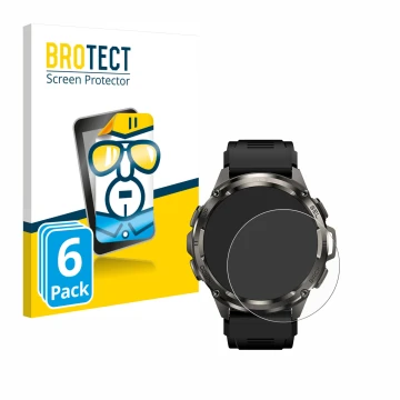 Parte frontal de un envase de producto con el logotipo de la marca BROTECT. Al lado se muestra el dispositivo Kospet Tank T3 U