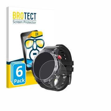 Parte frontal de un envase de producto con el logotipo de la marca BROTECT. Al lado se muestra el dispositivo Darmowade Smartw