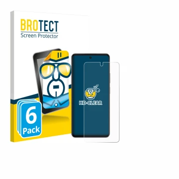 Parte frontal de un envase de producto con el logotipo de la marca BROTECT. Al lado se muestra el dispositivo Oppo A79 5G con 