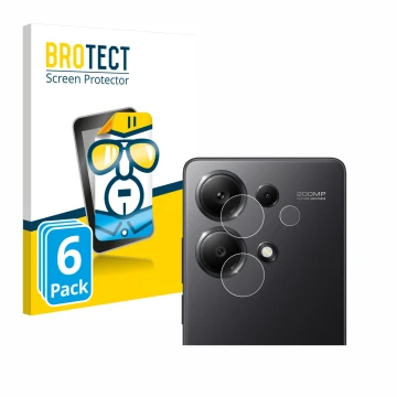 Parte frontal de un envase de producto con el logotipo de la marca BROTECT. Al lado se muestra el dispositivo Xiaomi Redmi Not