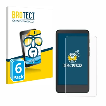 Parte frontal de un envase de producto con el logotipo de la marca BROTECT. Al lado se muestra el dispositivo Xiaomi Moaan Ink