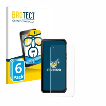 Parte frontal de un envase de producto con el logotipo de la marca BROTECT. Al lado se muestra el dispositivo Hammer Blade V c