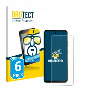 Parte frontal de un envase de producto con el logotipo de la marca BROTECT. Al lado se muestra el dispositivo Motorola Moto G0
