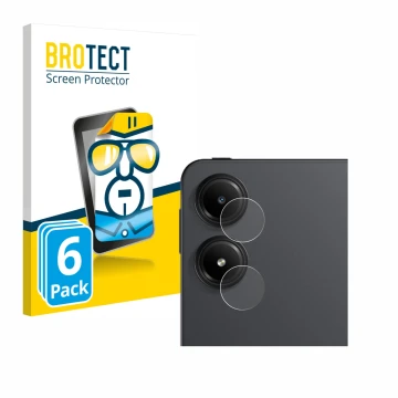Parte frontal de un envase de producto con el logotipo de la marca BROTECT. Al lado se muestra el dispositivo Xiaomi Redmi Pad
