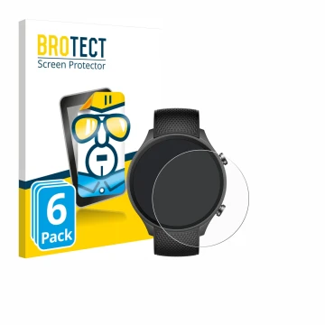 Parte frontal de un envase de producto con el logotipo de la marca BROTECT. Al lado se muestra el dispositivo OnePlus watch 2R