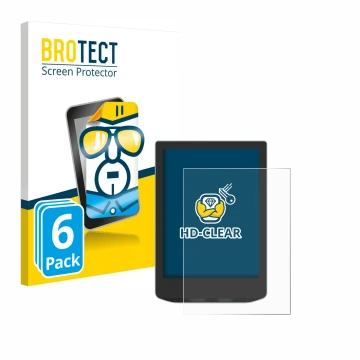 Parte frontal de un envase de producto con el logotipo de la marca BROTECT. Al lado se muestra el dispositivo Vivlio Light HD 