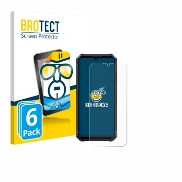 Parte frontal de un envase de producto con el logotipo de la marca BROTECT. Al lado se muestra el dispositivo Fossibot F106 Pr