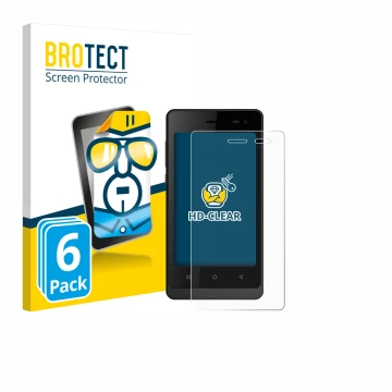Parte frontal de un envase de producto con el logotipo de la marca BROTECT. Al lado se muestra el dispositivo Logicom Wave 2 c