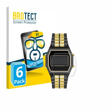 Parte frontal de un envase de producto con el logotipo de la marca BROTECT. Al lado se muestra el dispositivo Armitron Rubik c