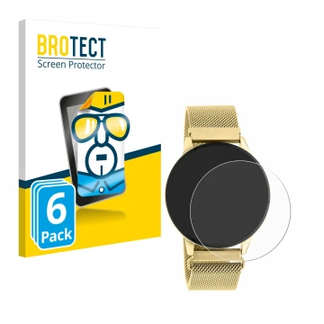 Parte frontal de un envase de producto con el logotipo de la marca BROTECT. Al lado se muestra el dispositivo Oozoo Q00121 con