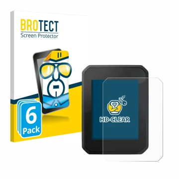 Parte frontal de un envase de producto con el logotipo de la marca BROTECT. Al lado se muestra el dispositivo FIT Display Comp
