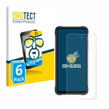 Parte frontal de un envase de producto con el logotipo de la marca BROTECT. Al lado se muestra el dispositivo GlobeXplorer GPX