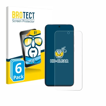 Parte frontal de un envase de producto con el logotipo de la marca BROTECT. Al lado se muestra el dispositivo Vivo X200 Pro mi