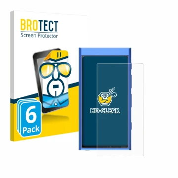 Parte frontal de un envase de producto con el logotipo de la marca BROTECT. Al lado se muestra el dispositivo Hiby Digital M30