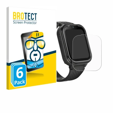 Parte frontal de un envase de producto con el logotipo de la marca BROTECT. Al lado se muestra el dispositivo RAYOFI Kids Smar