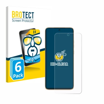 Parte frontal de un envase de producto con el logotipo de la marca BROTECT. Al lado se muestra el dispositivo Motorola Edge 50