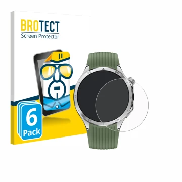 Parte frontal de un envase de producto con el logotipo de la marca BROTECT. Al lado se muestra el dispositivo OnePlus Watch 3 
