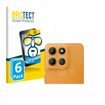Parte frontal de un envase de producto con el logotipo de la marca BROTECT. Al lado se muestra el dispositivo Motorola Moto G1
