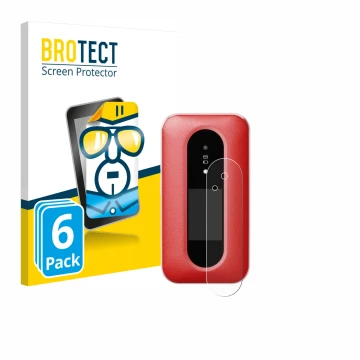 Parte frontal de un envase de producto con el logotipo de la marca BROTECT. Al lado se muestra el dispositivo Doro Leva L30 (P