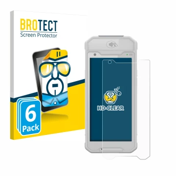 Parte frontal de un envase de producto con el logotipo de la marca BROTECT. Al lado se muestra el dispositivo Dojo Pocket con 