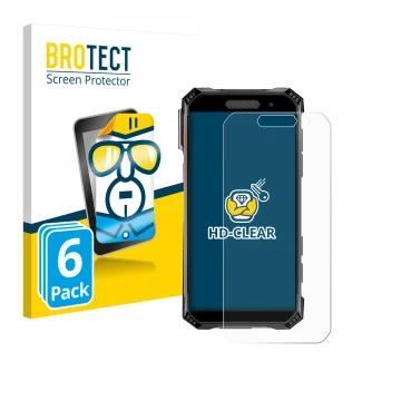 Parte frontal de un envase de producto con el logotipo de la marca BROTECT. Al lado se muestra el dispositivo Soyes S10 Max co