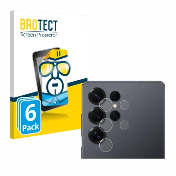 Parte frontal de un envase de producto con el logotipo de la marca BROTECT. Al lado se muestra el dispositivo Samsung Galaxy S