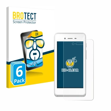 Parte frontal de un envase de producto con el logotipo de la marca BROTECT. Al lado se muestra el dispositivo Pax A50 wallee c
