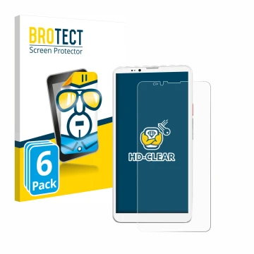 Parte frontal de un envase de producto con el logotipo de la marca BROTECT. Al lado se muestra el dispositivo Bigme Hibreak Pr