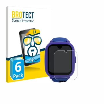 Parte frontal de un envase de producto con el logotipo de la marca BROTECT. Al lado se muestra el dispositivo SaveFamily Iconi