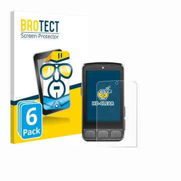 Parte frontal de un envase de producto con el logotipo de la marca BROTECT. Al lado se muestra el dispositivo Wahoo Elemnt Roa