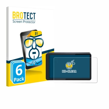 Parte frontal de un envase de producto con el logotipo de la marca BROTECT. Al lado se muestra el dispositivo CARabc DB601 con